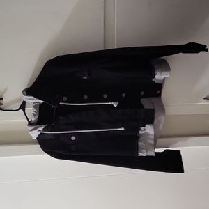 Black "Denim" Jacket w/detachable hood